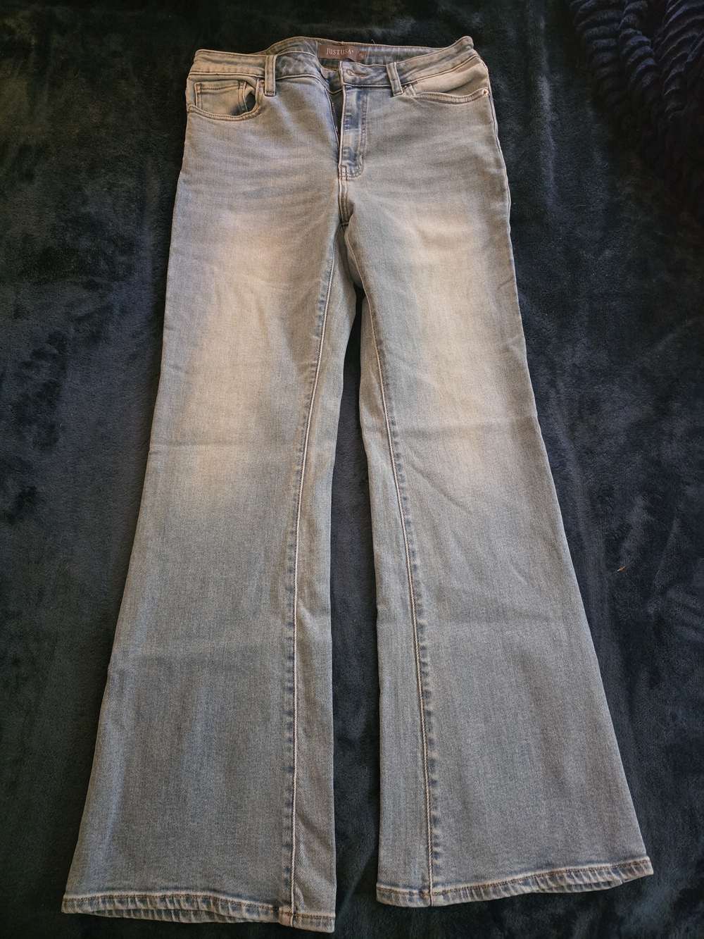 Just USA Light Blue Flare Jeans - High Rise Wide Leg